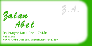 zalan abel business card